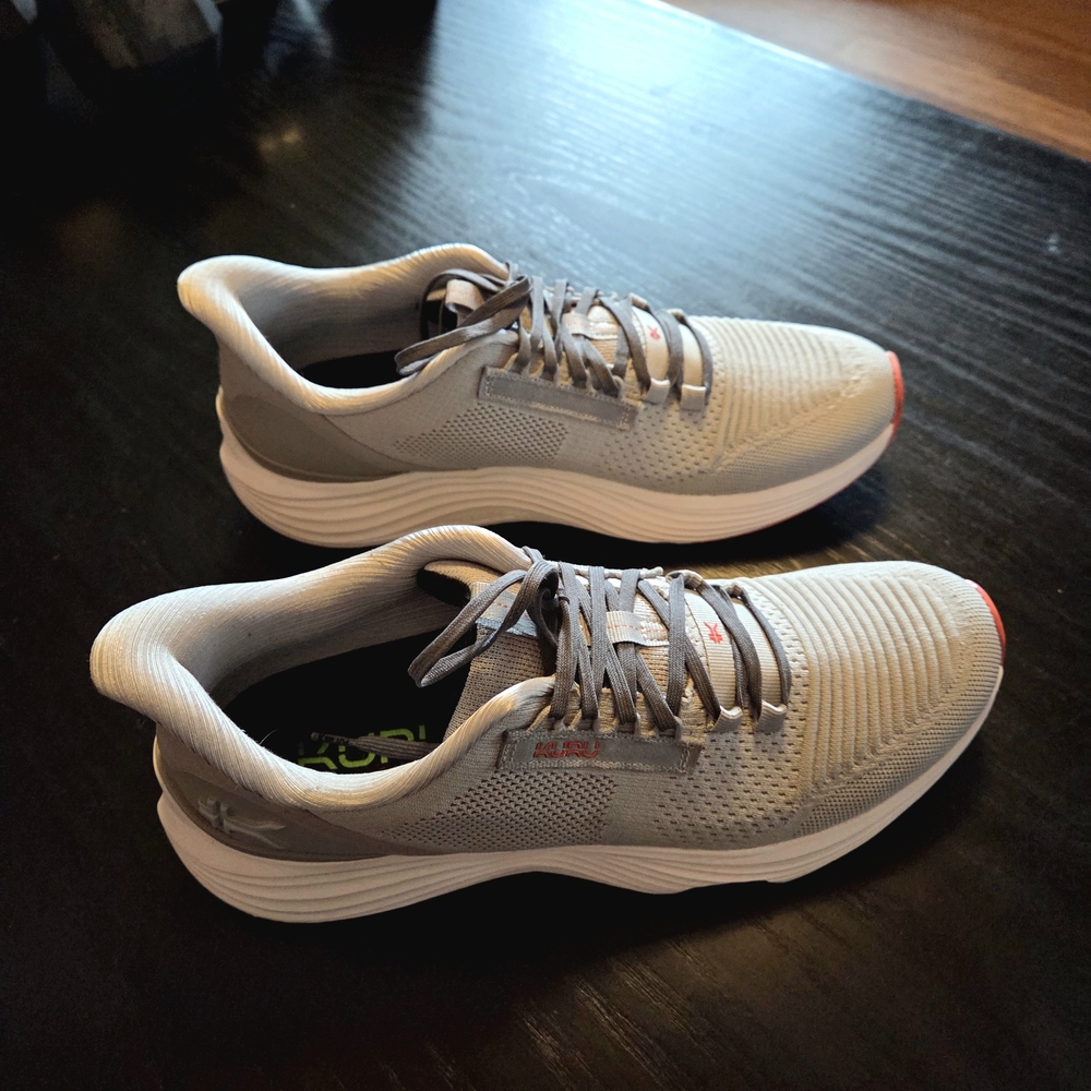 Gray and White Athletic Sneakers - Picture 2 of 5
